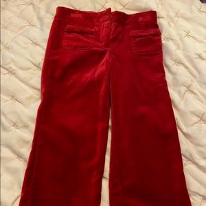Red velvet Janie and Jack pants